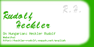 rudolf heckler business card